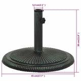 Umbrella Base Green 45x45x30 cm Cast Iron - Extra Image