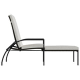 Sun Lounger with Footrest PE Rattan Brown