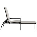 Sun Lounger with Footrest PE Rattan Brown