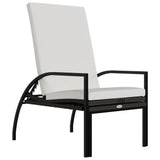Sun Lounger with Footrest PE Rattan Brown