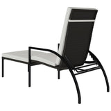 Sun Loungers 2 pcs with Footrest PE Rattan Brown - 45-Degree Angle