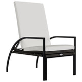 Sun Loungers 2 pcs with Footrest PE Rattan Brown - Close-Up Angle