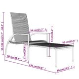 Sun Loungers 2 pcs with Footrest PE Rattan Brown - Extra Image