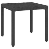 Sun Loungers 2 pcs with Table Poly Rattan Black - Extra Image