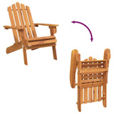 Garden Adirondack Chair Solid Acacia Wood - Close-Up Angle