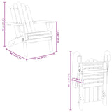 Garden Adirondack Chair Solid Acacia Wood - Extra Image