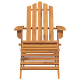 Garden Adirondack Chair with Footrest Solid Acacia Wood - Top-Down View
