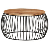 Coffee Table ?8 cm Solid Acacia Wood - Front View
