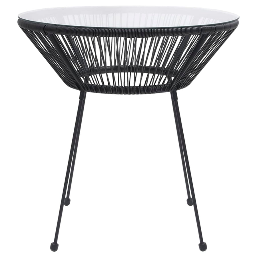 5 Piece Garden Dining Set Black
