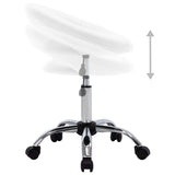 Swivel Dining Chair White Faux Leather - 45-Degree Angle