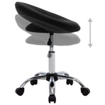 Swivel Dining Chair Black Faux Leather