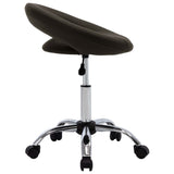 Swivel Dining Chair Brown Faux Leather - Side View