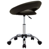 Swivel Dining Chair Brown Faux Leather - Top-Down View