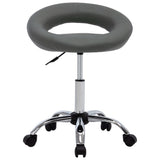 Swivel Dining Chair Grey Faux Leather