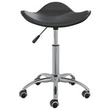 Office Chair Black Faux Leather - Front View