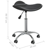 Office Chair Black Faux Leather - Low Angle