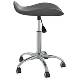 Office Chair Grey Faux Leather - Side View
