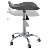 Office Chair Grey Faux Leather - 45-Degree Angle