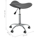 Office Chair Grey Faux Leather - Low Angle