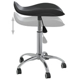 Swivel Dining Chair Black Faux Leather