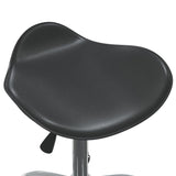 Swivel Dining Chair Black Faux Leather - Rear View