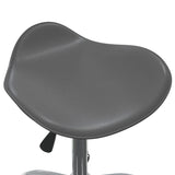 Swivel Dining Chair Grey Faux Leather - Rear View