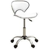 Office Chair White Faux Leather