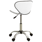 Office Chair White Faux Leather - Side View