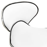 Office Chair White Faux Leather - 45-Degree Angle
