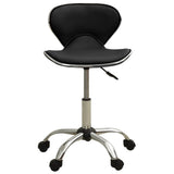 Office Chair Black Faux Leather - Front View
