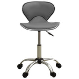 Office Chair Grey Faux Leather - Front View