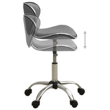 Office Chair Grey Faux Leather - Side View