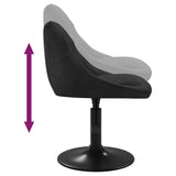 Dining Chair Black Velvet - Rear View