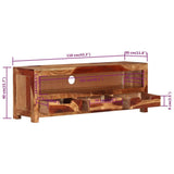 TV Cabinet 110x30x40 cm Solid Wood Acacia - 45-Degree Angle