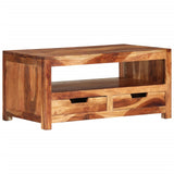 Coffee Table 84x49x40 cm Solid Wood Acacia - Rear View