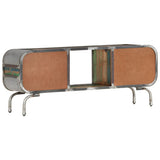 TV Cabinet Multicolour 110x30x42 cm Solid Wood Reclaimed - 45-Degree Angle