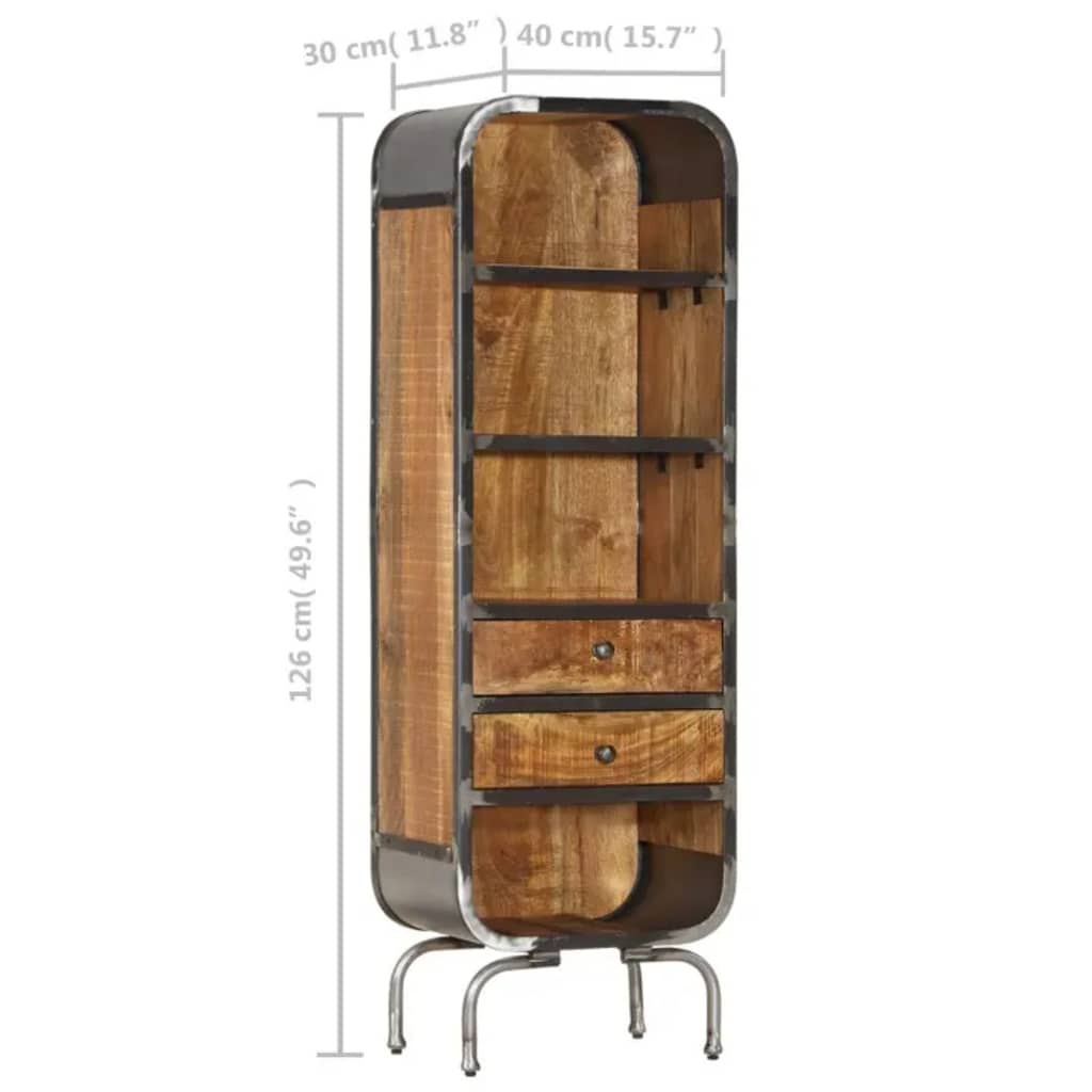 Highboard 40x30x126 cm Solid Wood Mango