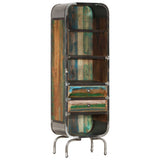 Highboard Multicolour 40x30x126 cm Solid Wood Reclaimed - Extra Image