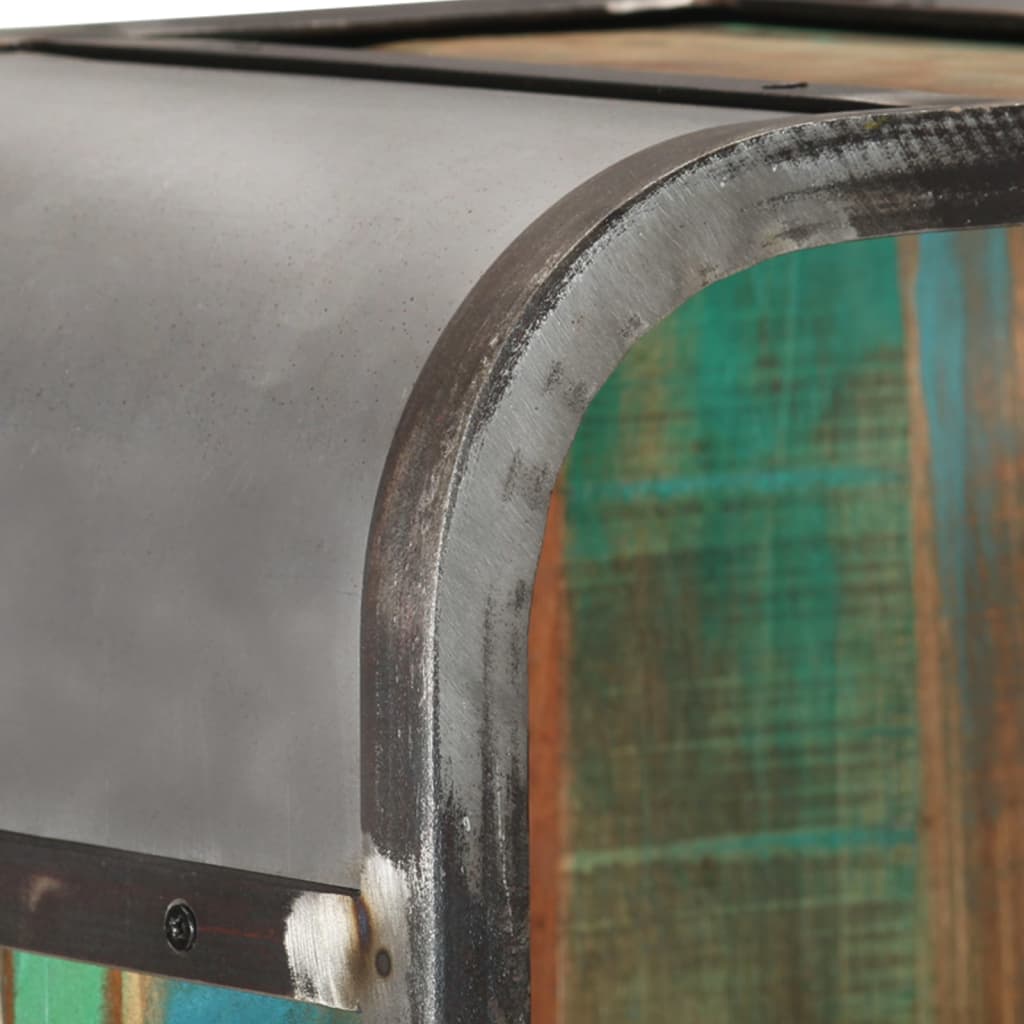 Highboard Multicolour 40x30x126 cm Solid Wood Reclaimed