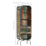 Highboard Multicolour 40x30x126 cm Solid Wood Reclaimed - Extra Image