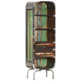 Highboard Multicolour 40x30x126 cm Solid Wood Reclaimed - Extra Image