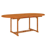 5 Piece Garden Dining Set Solid Wood Eucalyptus - Rear View