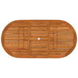 7 Piece Garden Dining Set Solid Wood Eucalyptus - Close-Up Angle