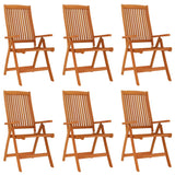 7 Piece Garden Dining Set Solid Wood Eucalyptus - Top-Down View