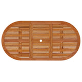 7 Piece Garden Dining Set Solid Wood Eucalyptus - Close-Up Angle