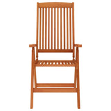 Folding Garden Chairs 8 pcs Solid Wood Eucalyptus - Top-Down View