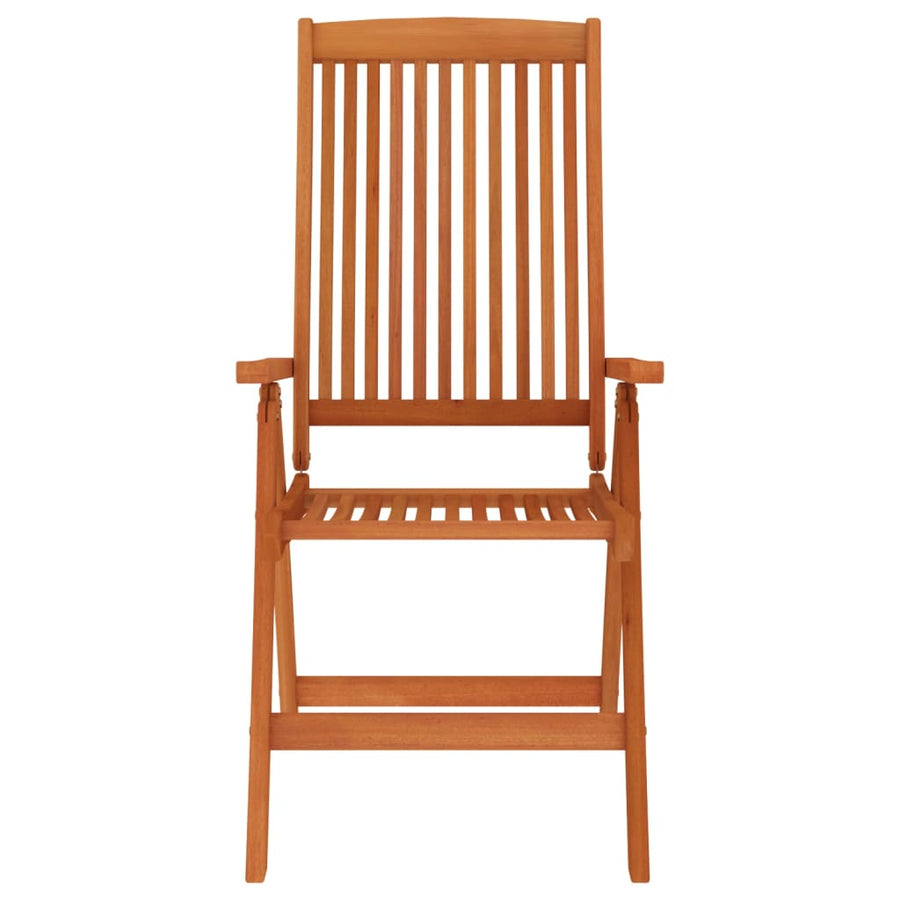 Folding Chairs 8 pcs Solid Wood Eucalyptus