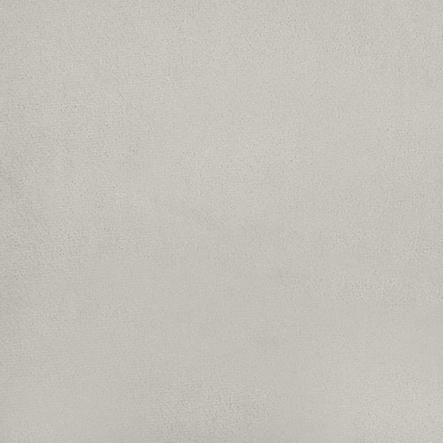 Round Hocker Light Grey Velvet