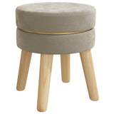 Round Hocker Dark Grey Velvet