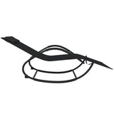 Rocking Sun Lounger Black Steel and Textilene - Top-Down View